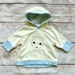NWT Gymboree Ivory Blue Squirrel Fleece Hoodie Boy’s Sz 3-6M